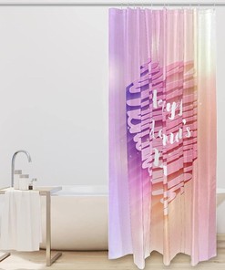 Give Your Bathroom Some Love with Pink Heart Valentine's Day Shower Curtain