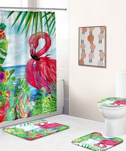 Glamorous Flamingo Shower Curtain For A Sophisticated Bathroom