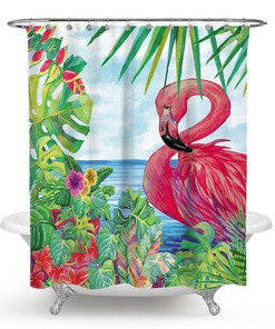 Glamorous Flamingo Shower Curtain For A Sophisticated Bathroom