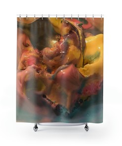 Glitter Unicorn Ice Cream Shower Curtain for Magical Bathroom