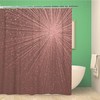 Glossy Rose Quartz Pattern Shower Curtain With Abstract Shiny Sparkling
