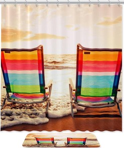 Glowing Sea Hawaii Fabric Shower Curtain Liner For Bathroom