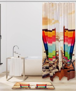 Glowing Sea Hawaii Fabric Shower Curtain Liner For Bathroom