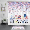 Gnome Independence Day Shower Curtain For Bathroom Decor