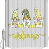 Gnome with Lemon Hat Print Shower CurtainFresh Lemon Bathroom Liner for Women & Kids