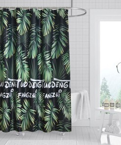 Go Green with this Rainforest and Tropical Leaves Shower Curtain for an Eco-Friendly Bathroom