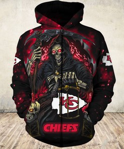 Go On The Hunt This Halloween With This Kansas City Chiefs Death Seeks Its Prey 3D Hoodie