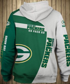 Go Pack Go Green Bay Packers 3D All Over Print Zip Up Hoodie, Ideal Gift For Fans