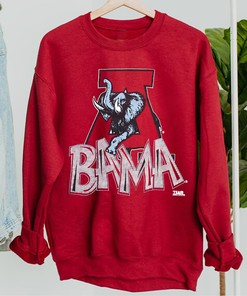 Go Vintage with this 90s Alabama Red Crewneck, featuring University of Alabama Mascot Design