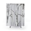 Goblincore Trees Birch Forest Shower Curtain, Woodland Bathroom Curtain Unique Nature Lover Housewarming Gifts