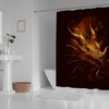 Gold Fire Dragon Head Shower Curtain For A Bold Bathroom