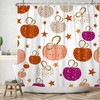 Gold Harvest Shower Curtain - Autumn Pumpkin Shower Curtain