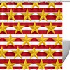 Gold Heart Pattern Stripes Shower Curtain, Chic Bathroom Decor