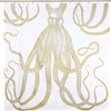 Gold Octopus Fabric Shower Curtain by Thomas Paul