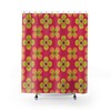 Golden Elephant Shower Curtain with Vintage Design 