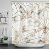 Golden Geometric Pattern Marbling Shower Curtain Bathroom Decors