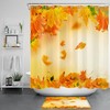 Golden Maple Leaf Fall Shower Curtain for a Rustic Bathroom Decor