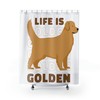 Golden Retriever Dog Fabric Shower Curtain, Perfect For Pet-Lover Bathroom Decor