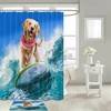 Golden Retriever Dog Shower Curtain - Waterproof Fabric and Inviting Print, Perfect for Dog Lovers' Bathroom Decor