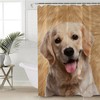 Golden Retriever Shower Curtain With Waterproof Fabric, Perfect For Animal-Lover Bathroom Decor