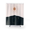 Golden Sun and Moon Cloth Fabric Shower Curtain for Home Decor