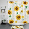 Golden Sunflower Shower Curtain - Geometric Bathroom Accessories