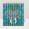 Good Vibes Inspired African Elephant Head Shower Curtain