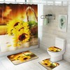 Gorgeous 3D Sunflowers Shower Curtain For Your Bathroom