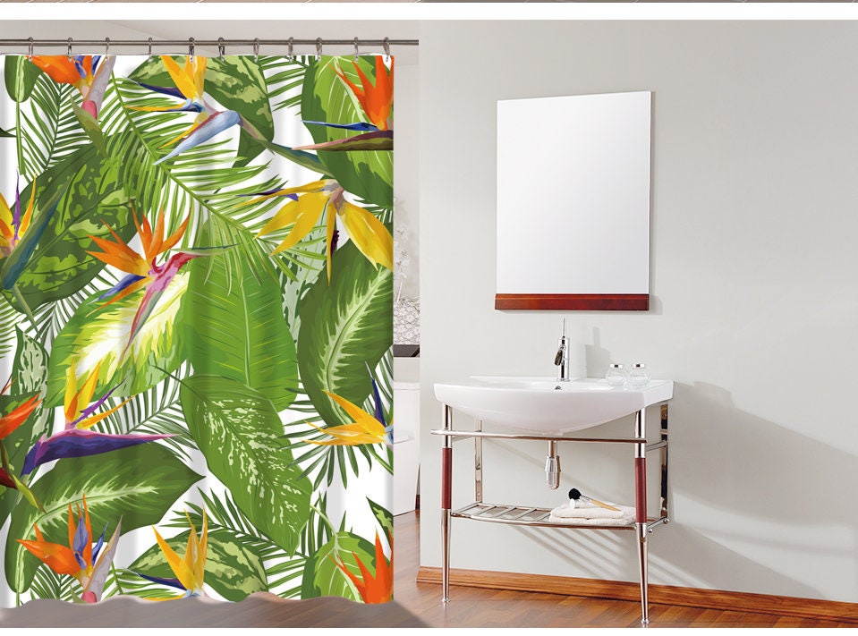 Gorgeous Flowers Shower Curtain with Modern Nature Decor and Home Textiles
