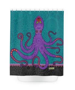 Gorgeous Octopus Art Shower Curtain for Your Bathroom