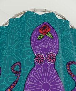 Gorgeous Octopus Art Shower Curtain for Your Bathroom