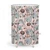 Gorgeous Pink Dragonfly Floral Shower Curtain With Optional Towels