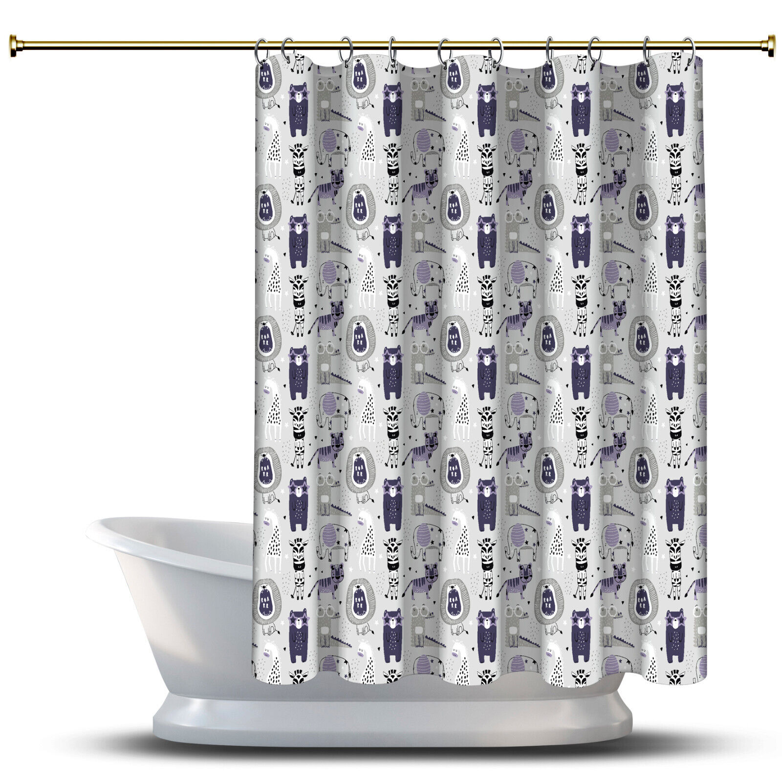 Gorgeous Tiger Shower Curtain for Wildlife Bathroom Decor