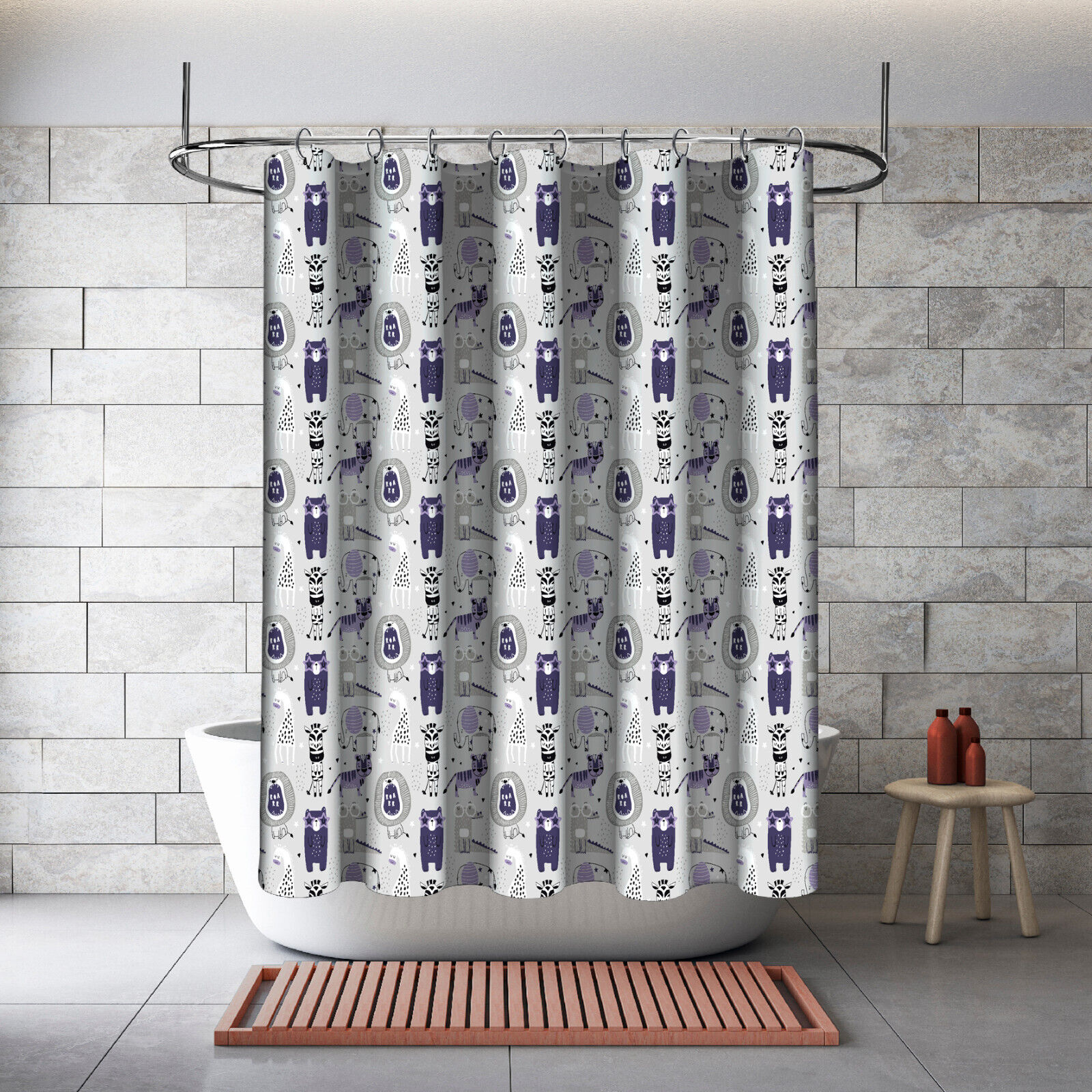 Gorgeous Tiger Shower Curtain for Wildlife Bathroom Decor