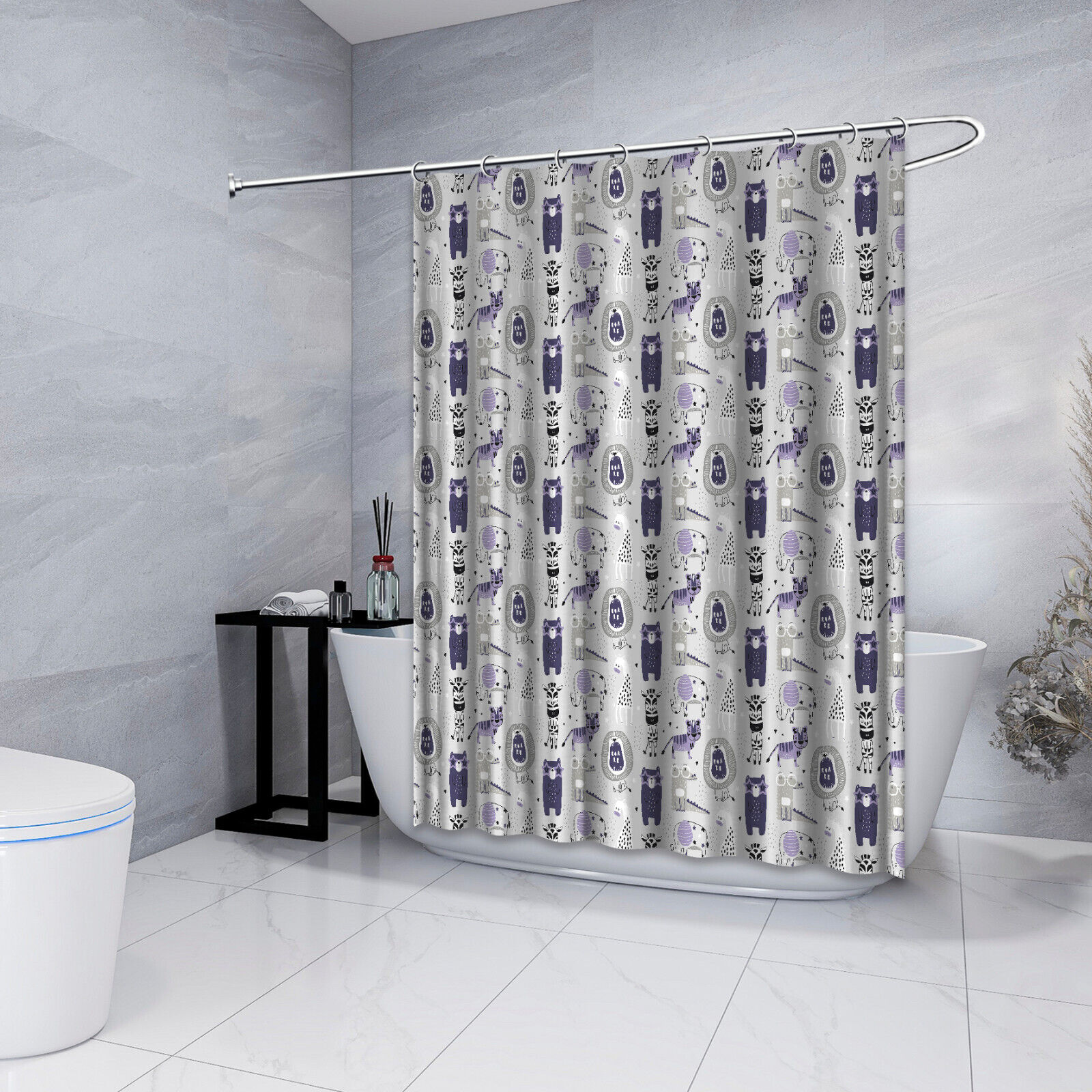 Gorgeous Tiger Shower Curtain for Wildlife Bathroom Decor