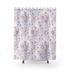 Gorgeous William Morris Floral Shower Curtain with Pink Decor and Rainbow Print for Your Bathroom