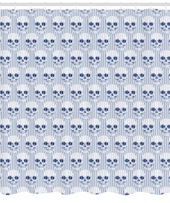 Goth Skull Fabric Shower Curtain - Gothic Skull Bathroom Decor