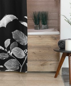 Gothic Bat Biology Shower Curtain With Goblincore And Goth Print