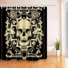 Gothic Black King Skull Luxury Shower Curtain for Your Bathroom