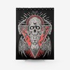 Gothic Cat Skull Fabric Shower Curtain - Gothic Skull Bathroom Decor 