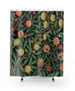 Gothic Death Shower Curtain - Black Bathroom Decor With Death And Gothic Art Design