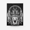 Gothic Demon Girl Dragon Skull Fabric Shower Curtain - Vintage Gothic Bathroom Decor
