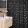 Gothic Dots Argyle Print Shower Curtain For Dark Bathroom