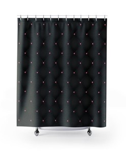 Gothic Dots Argyle Print Shower Curtain For Dark Bathroom