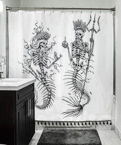 Gothic Mermaid Shower Curtain for Your Gothic Bathroom Decor