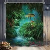 Gothic Mushroom Forest Shower Curtain - Mysterious Bathroom Decor