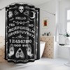 Gothic Ouija Board Shower Curtain with Skeleton Moth and Creepy Spooky Decor 