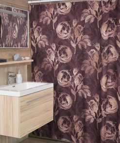 Gothic Rose Gold Maroon Shower Curtain, Elegant Luxury For Your Bathroom