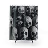 Gothic Skull Bathroom Curtain, Custom Waterproof Shower Curtain With Halloween Art