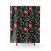 Gothic Style Pomegranate Roses Shower Curtain - Dark And Romantic Bathroom Decor